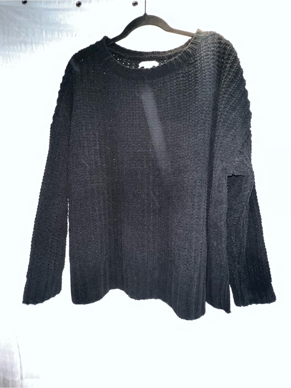 American Eagle Outfitters Black Crewneck Knit Sweater